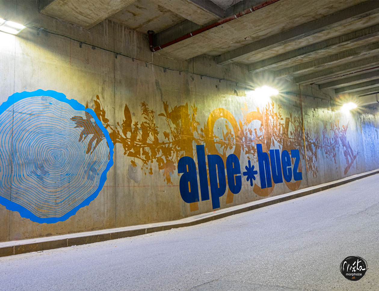 Fresque tunnel Alpe Huez Histoire